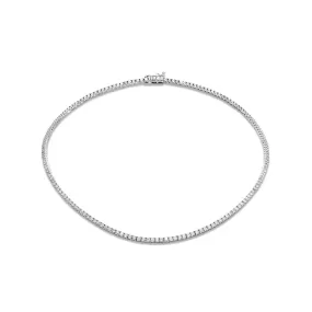 Owen 8 Carat Round Brilliant Diamond Tennis Necklace in 14kt White Gold For Men By Mike Nekta