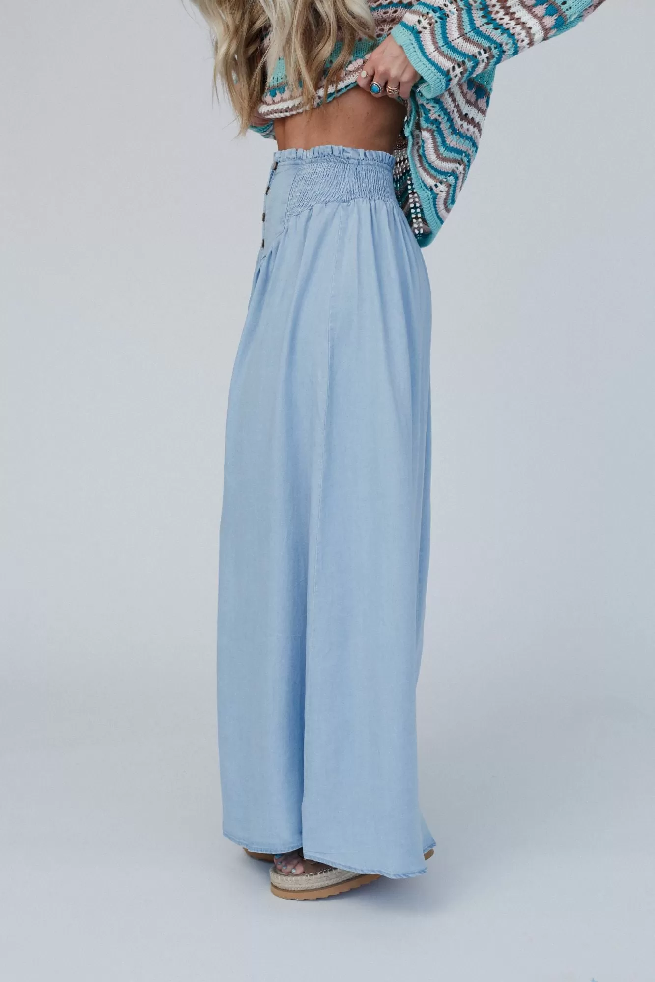 Pacific Coast Denim Maxi Skirt - Blue