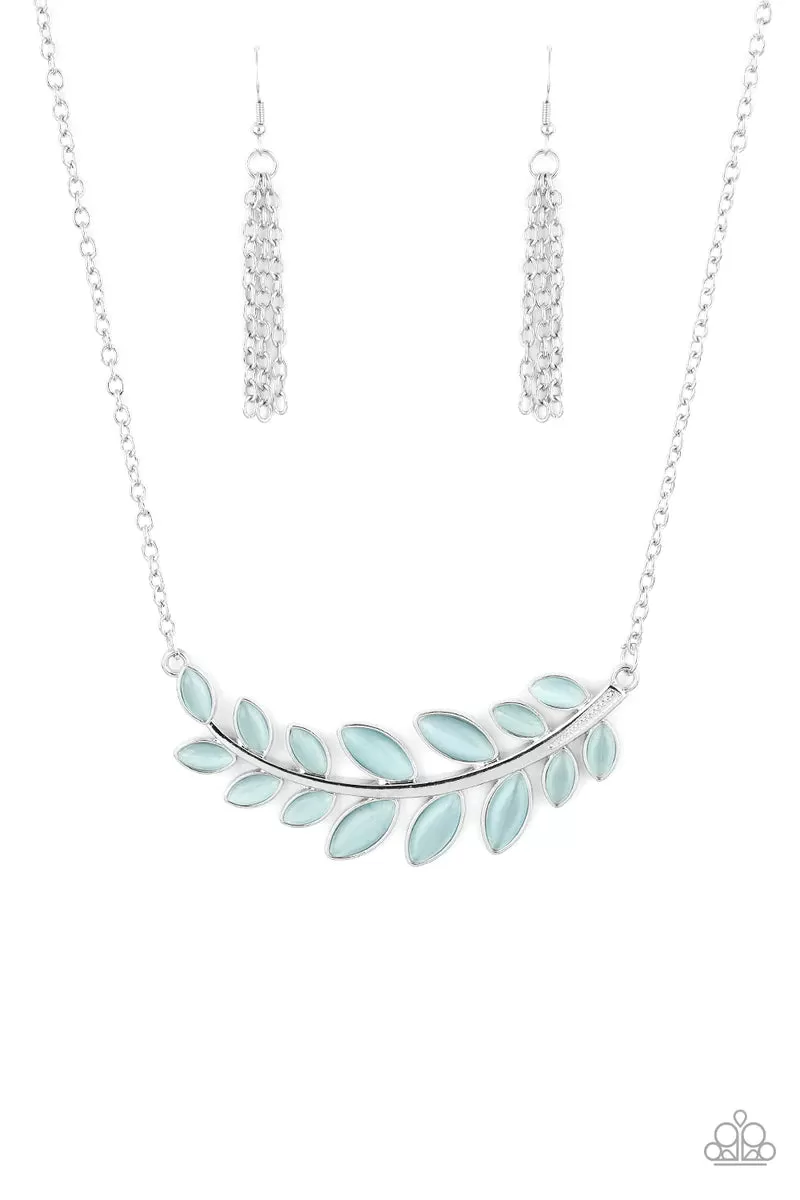 Paparazzi Accessories  - Frosted Foliage #N926 Peg - Blue Necklace