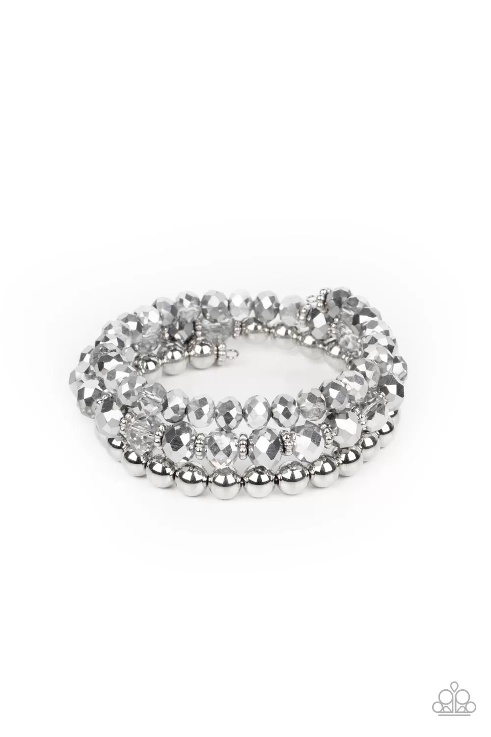 Paparazzi Gimme Gimme - Silver Coil Bracelet