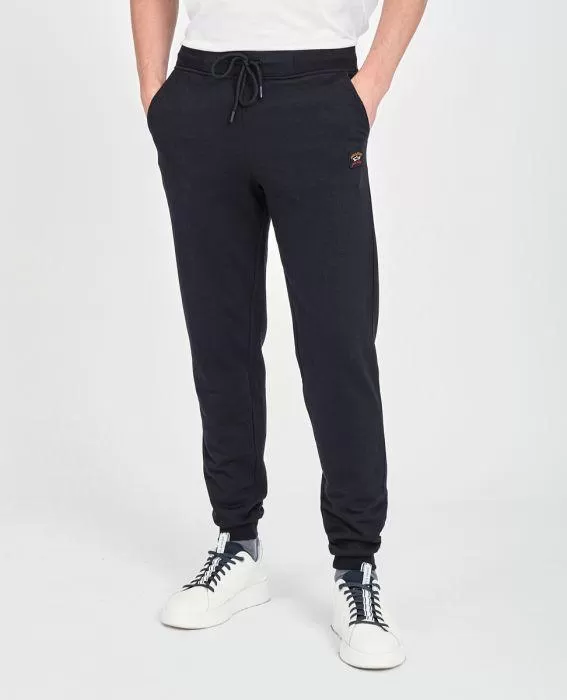 Paul & Shark Badge Joggers Black