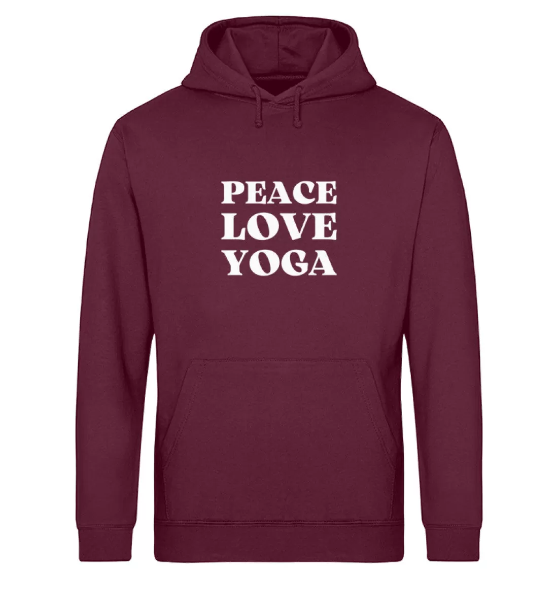 Peace Love Yoga Bio Hoodie Unisex