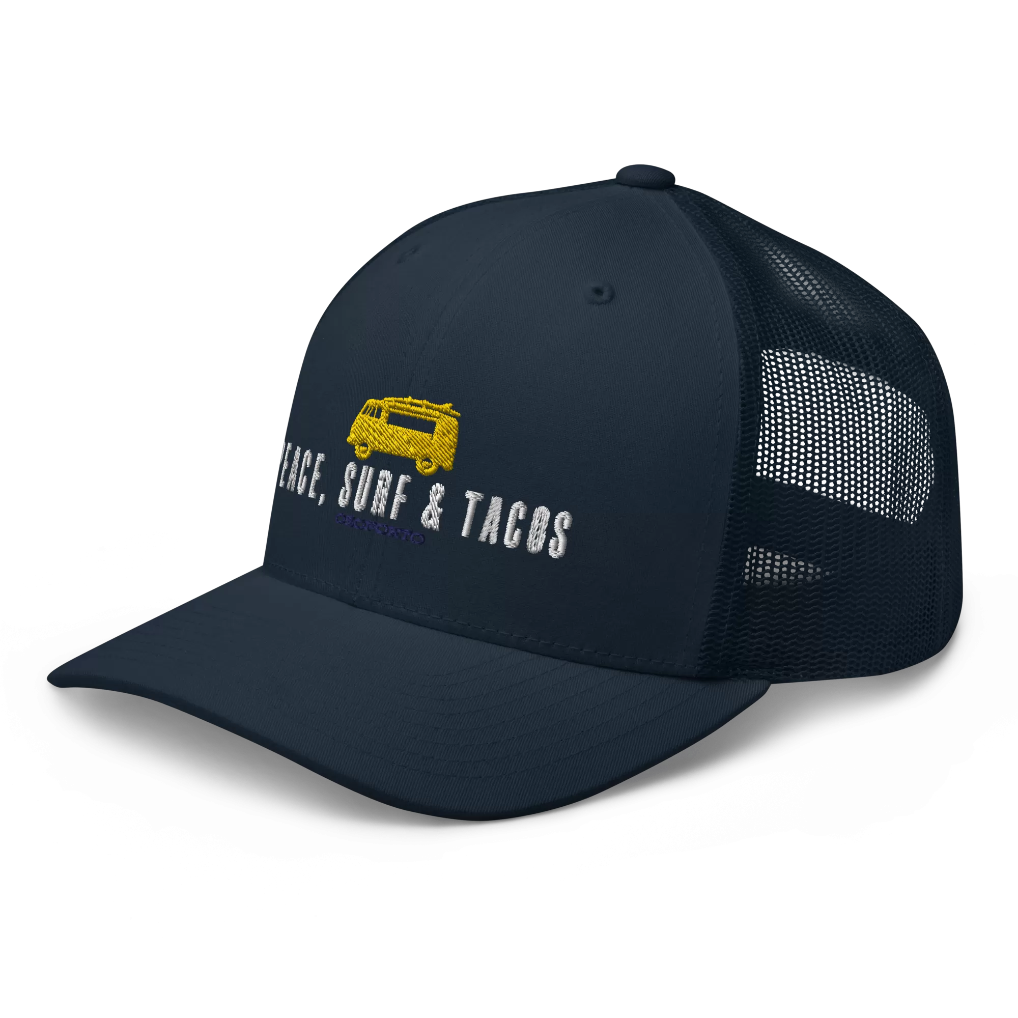 Peace Surf & Tacos Retro Trucker Hat