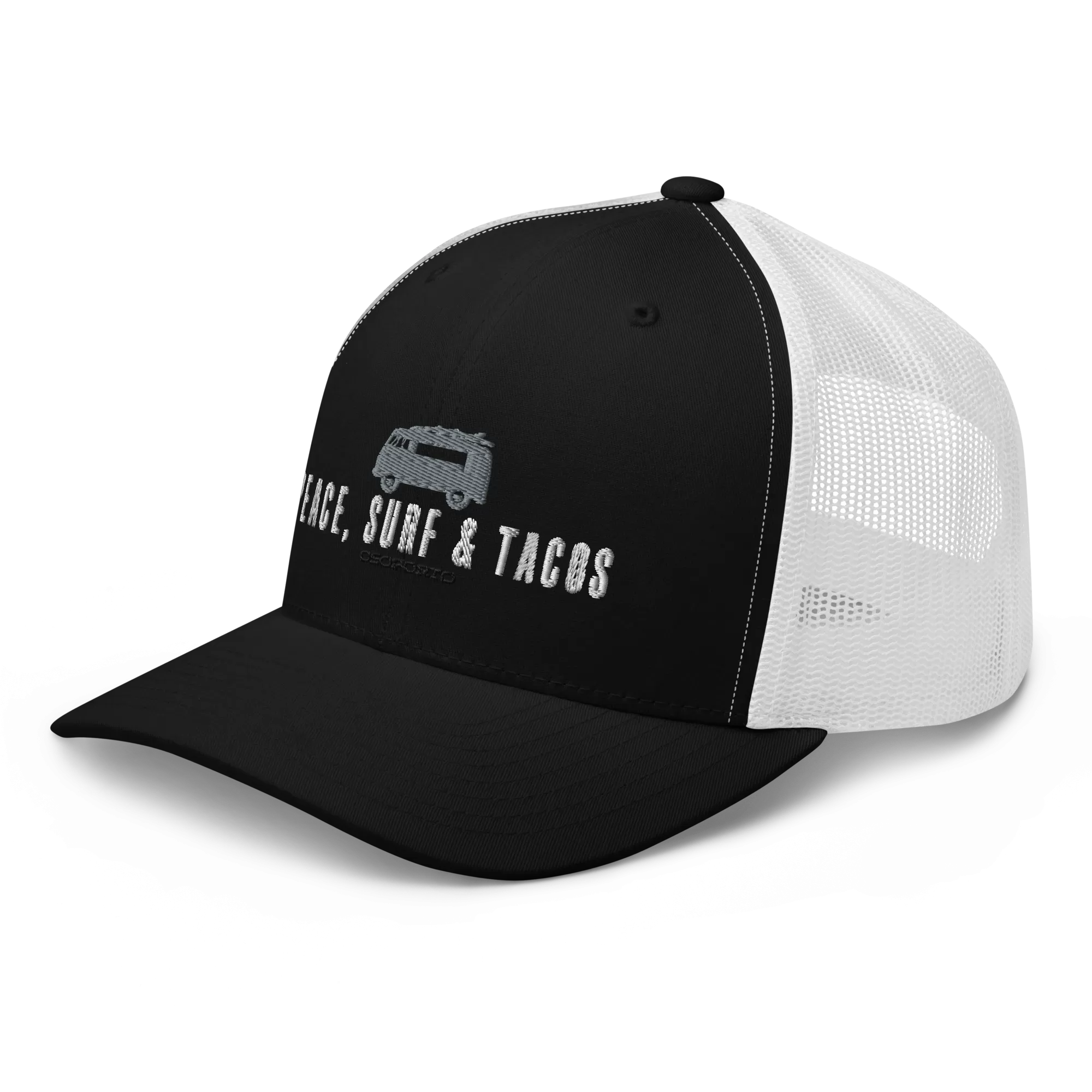 Peace Surf & Tacos Retro Trucker Hat