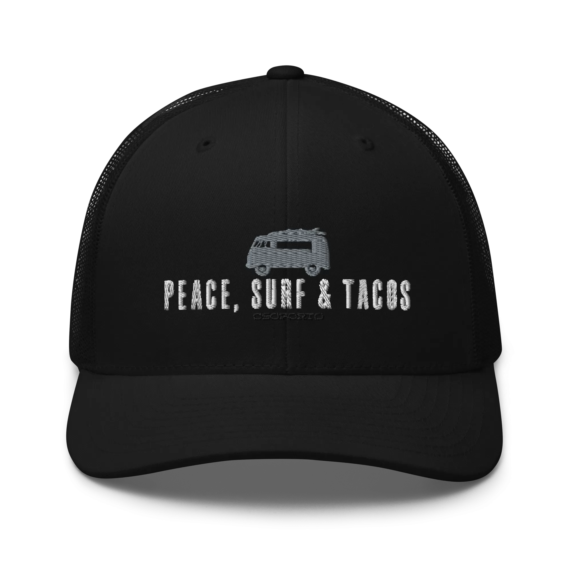 Peace Surf & Tacos Retro Trucker Hat