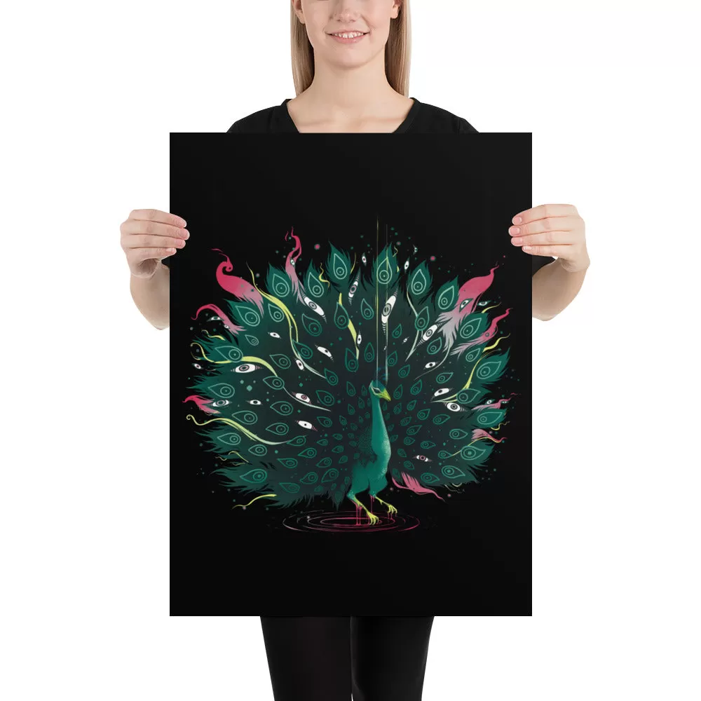 Peacock, Matte Art Print Poster