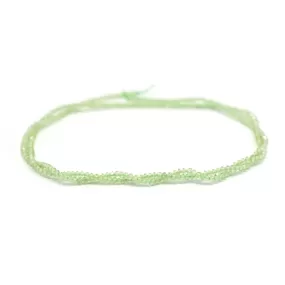 Peridot 1x2mm Faceted Saucer - 15-16 Inch - CLEARANCE