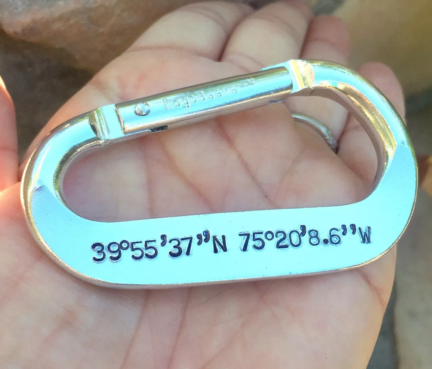 Personalized Carabiner, Carabiner, Hand Stamped Carabiner Featured In US Weekly