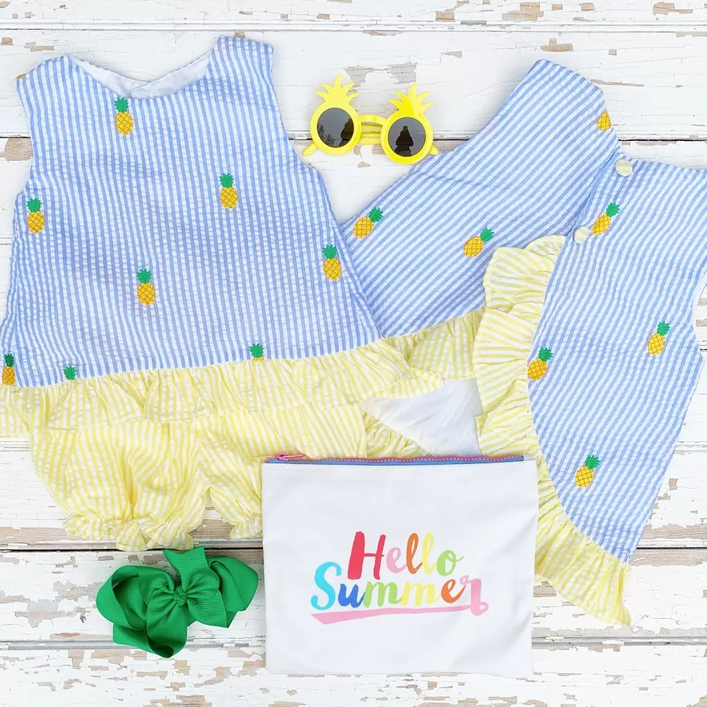 Pineapple Swing Top Bloomer Set