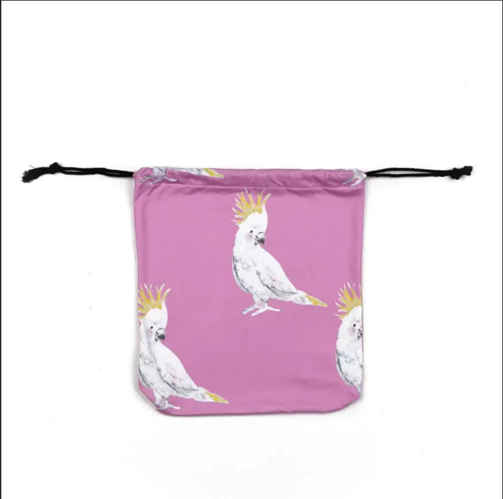 Pink Cockatoo Long Sleeve Girls Zip Swimmers