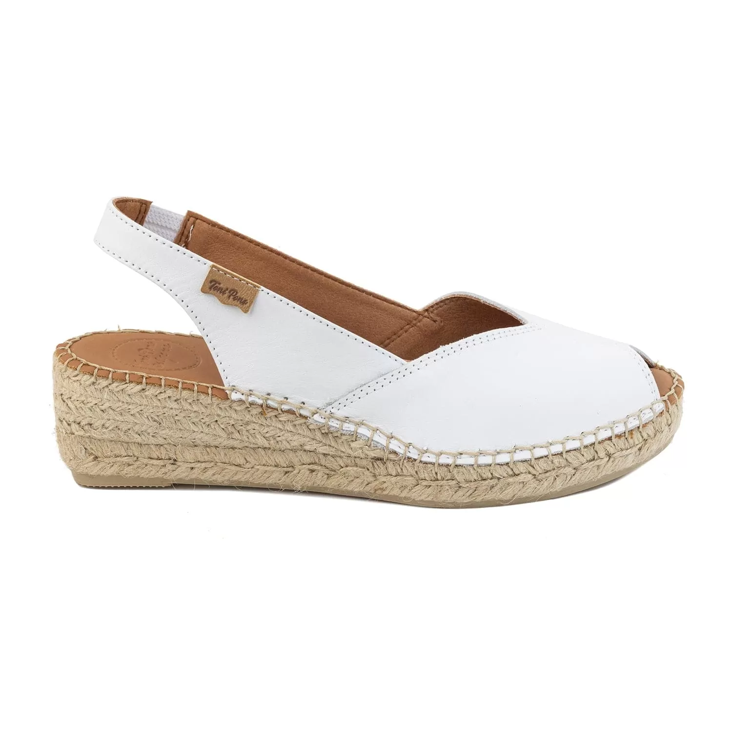 Plain Leather Wedge Espadrille for Women - Bernia-P