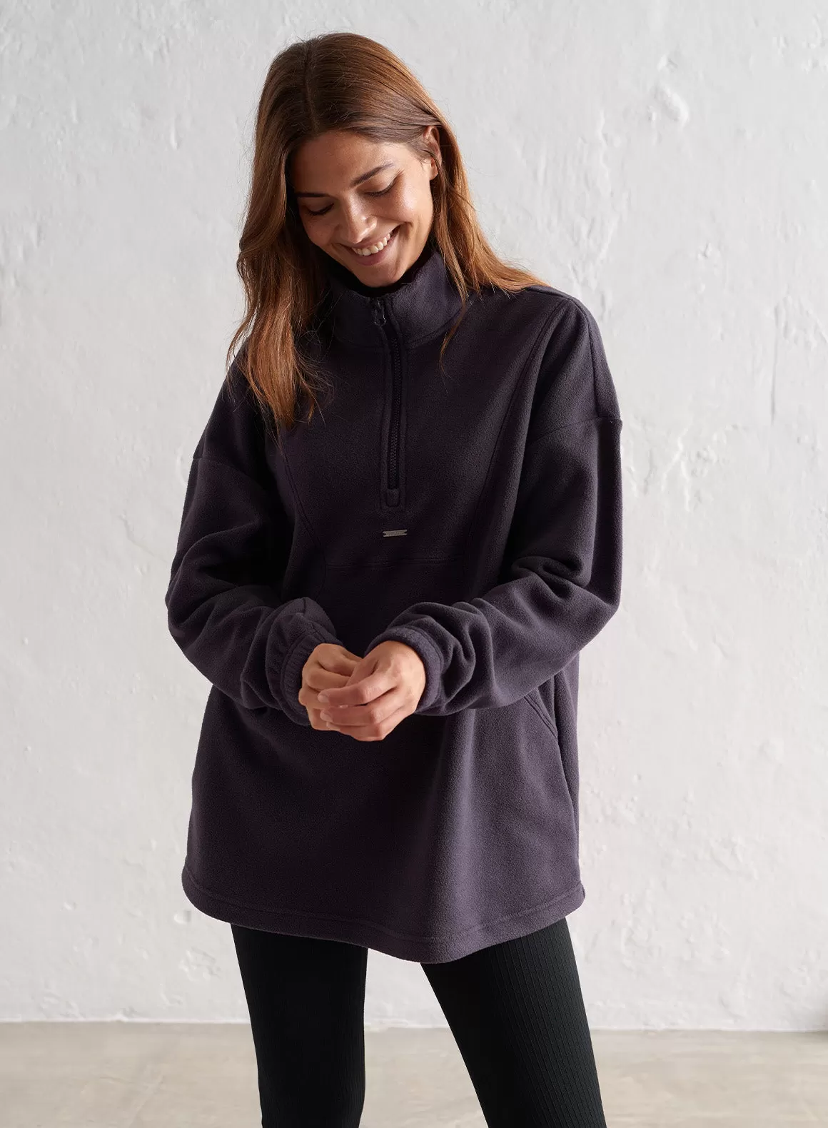 Plum Fleece Half Zip