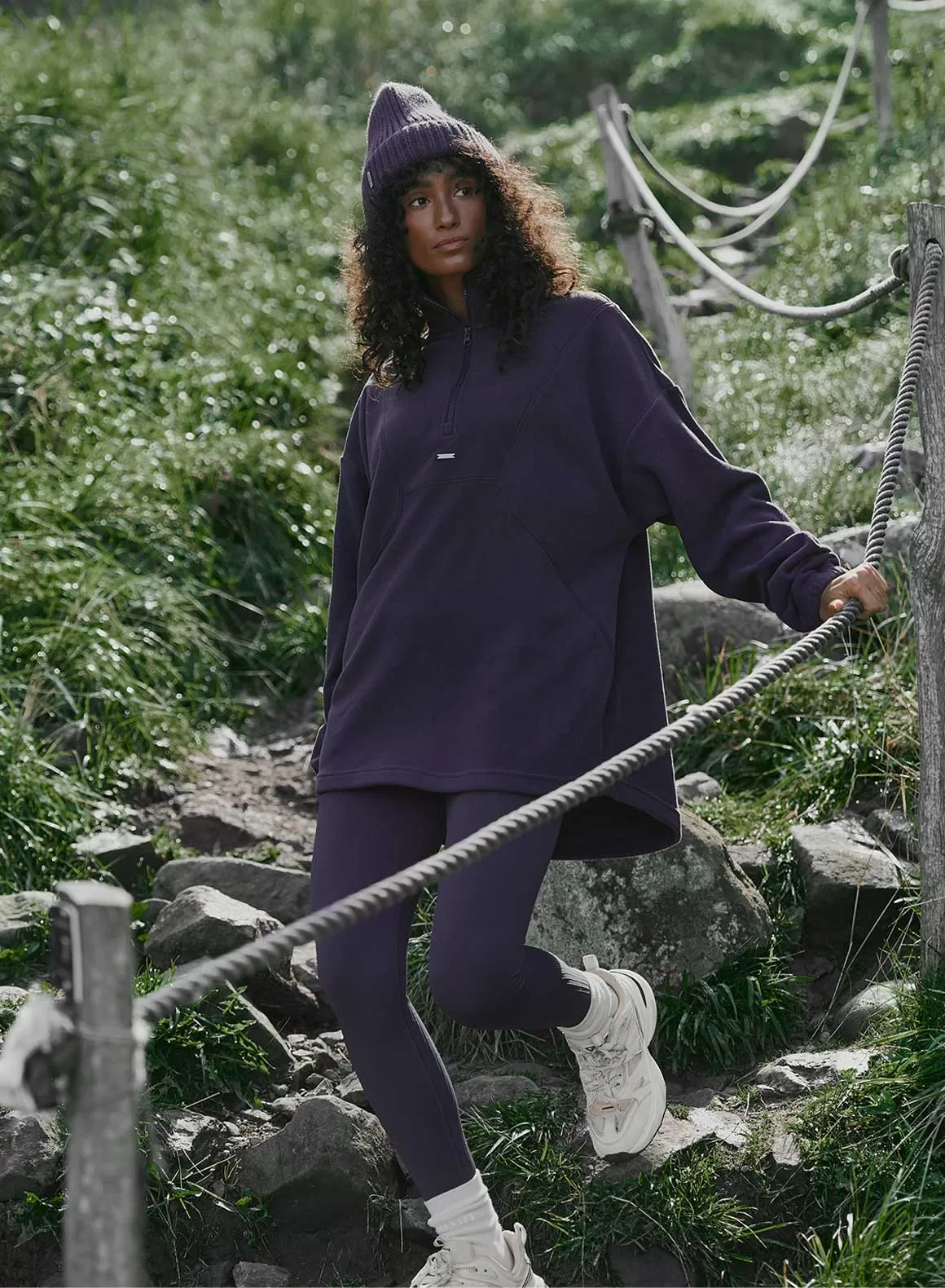 Plum Fleece Half Zip