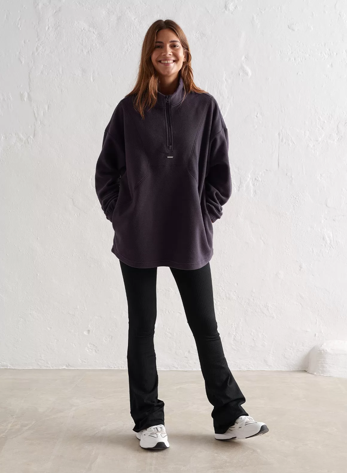 Plum Fleece Half Zip