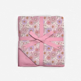 Powerful in Pink (Flower) Toddler Triple Layer Blanket