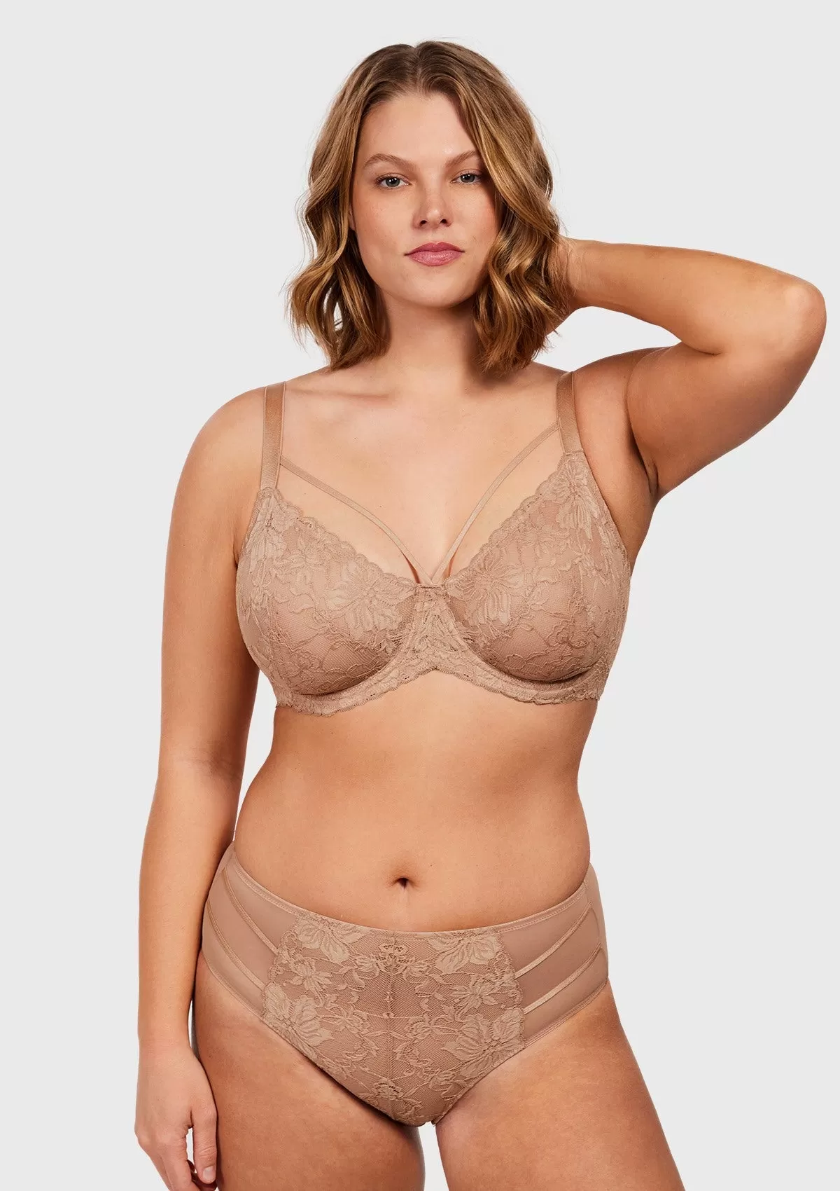 Pretty In Petals Unlined Strappy Underwire Lace Bra