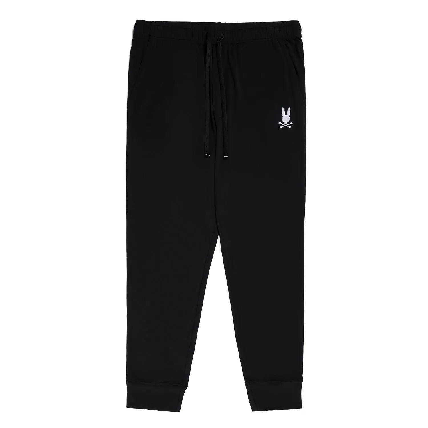 Psycho Bunny Jersey Lounge Pants Tonal Embroidery Bunny - Black