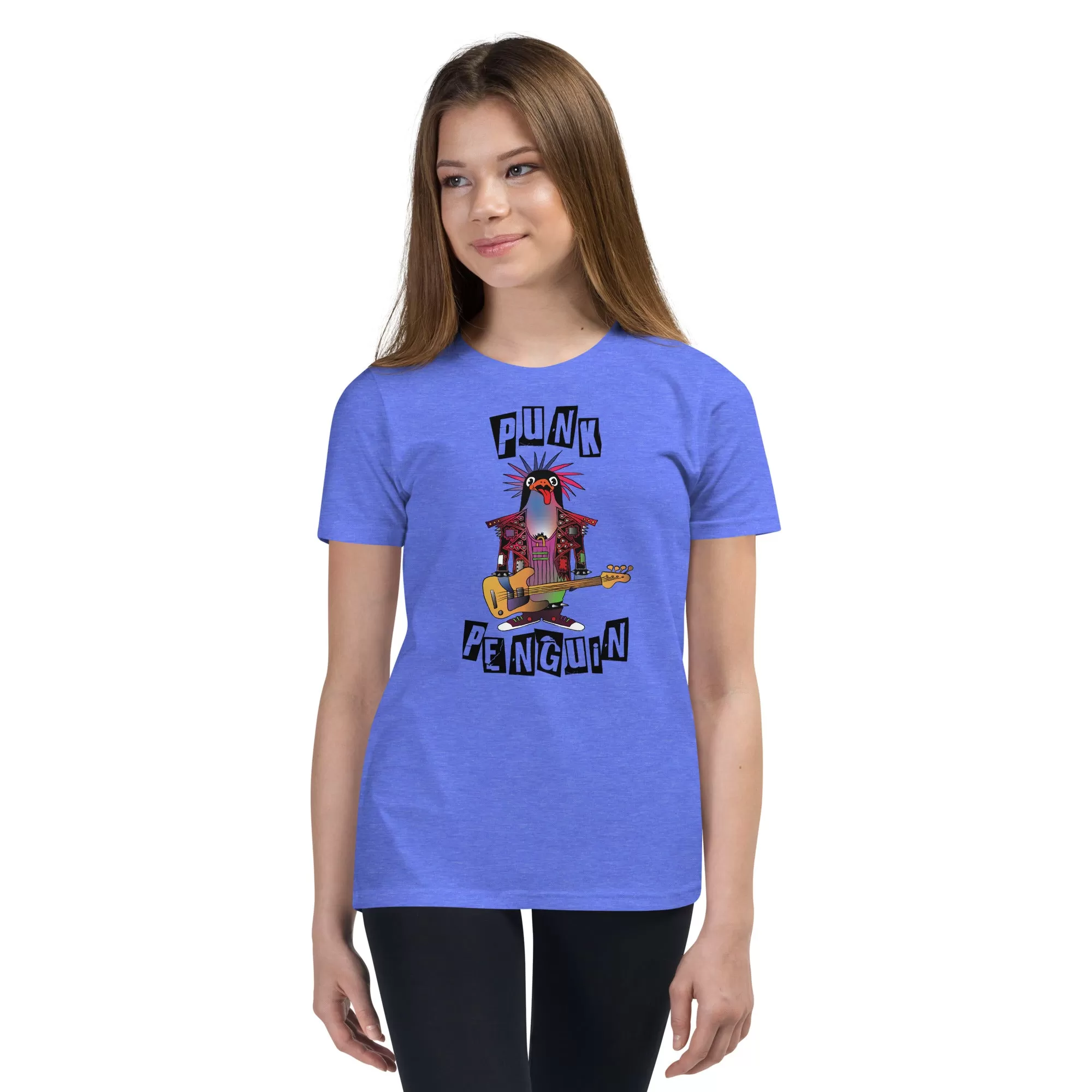 Punk Penguin Youth Short Sleeve T-Shirt