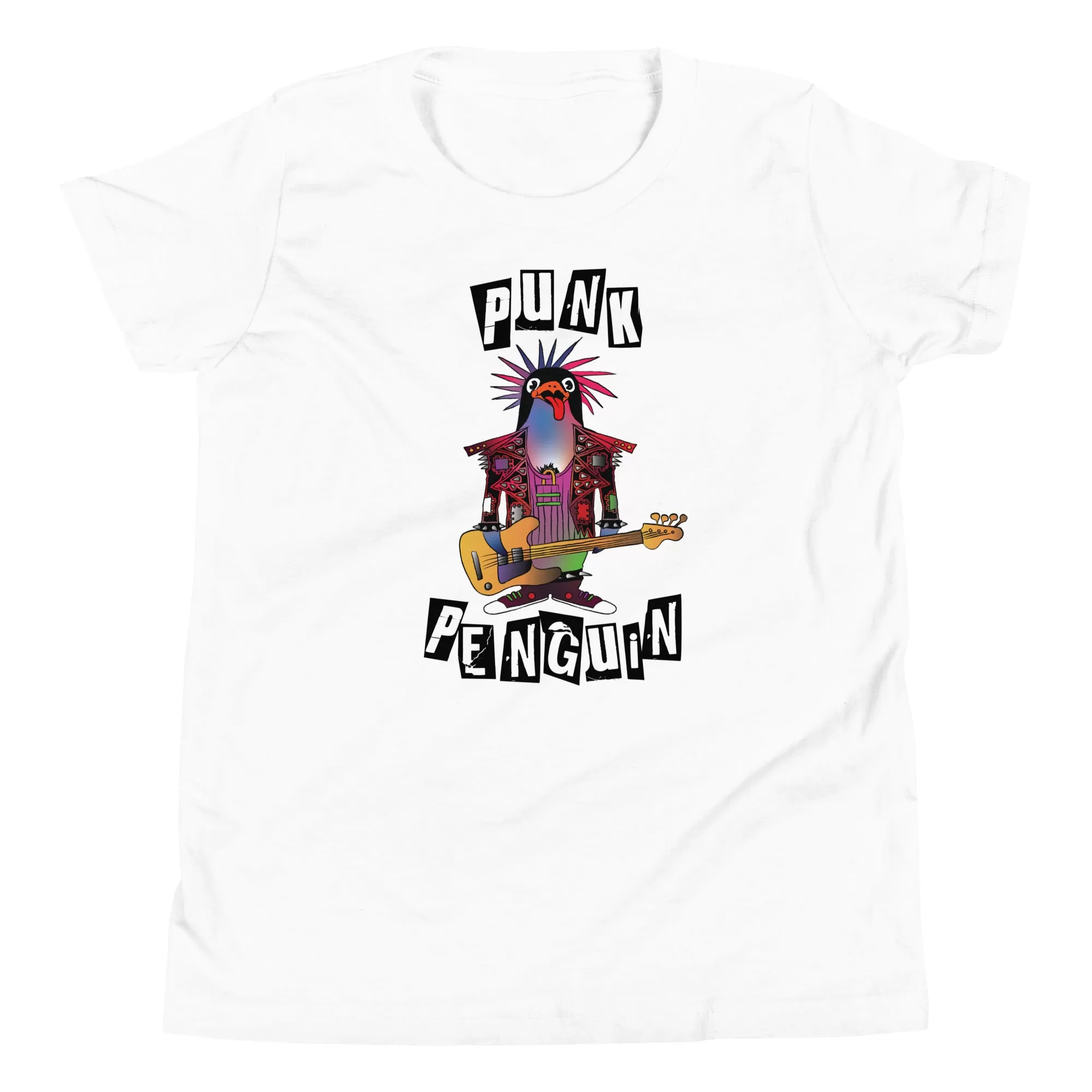 Punk Penguin Youth Short Sleeve T-Shirt