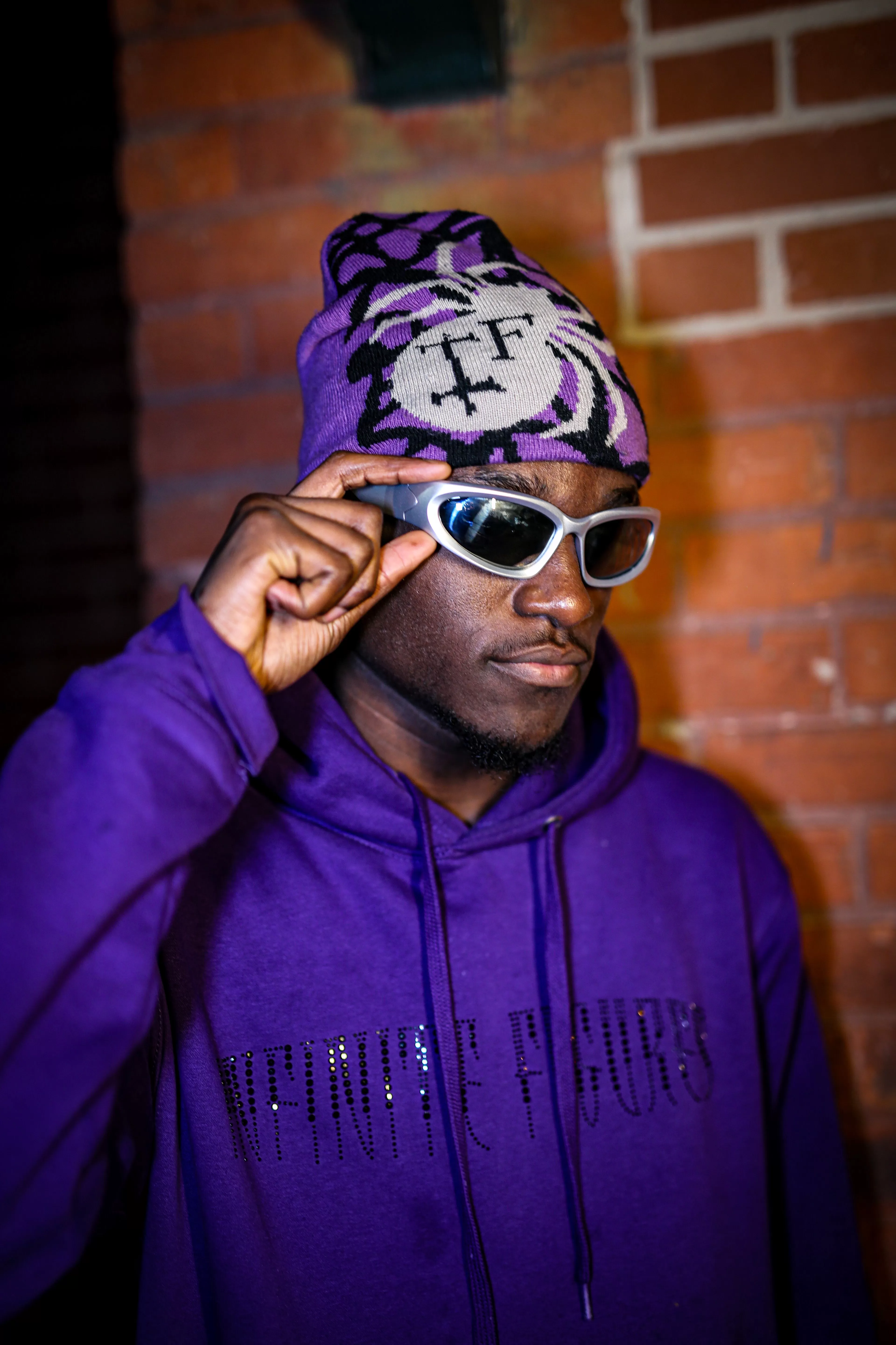 PURPLE "SPIDER" BEANIE