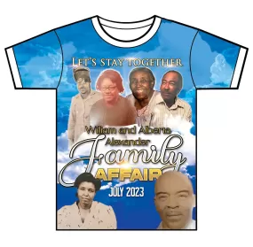 "Alexander Family Affair" Custom Designed Family Reunion 3D shirt