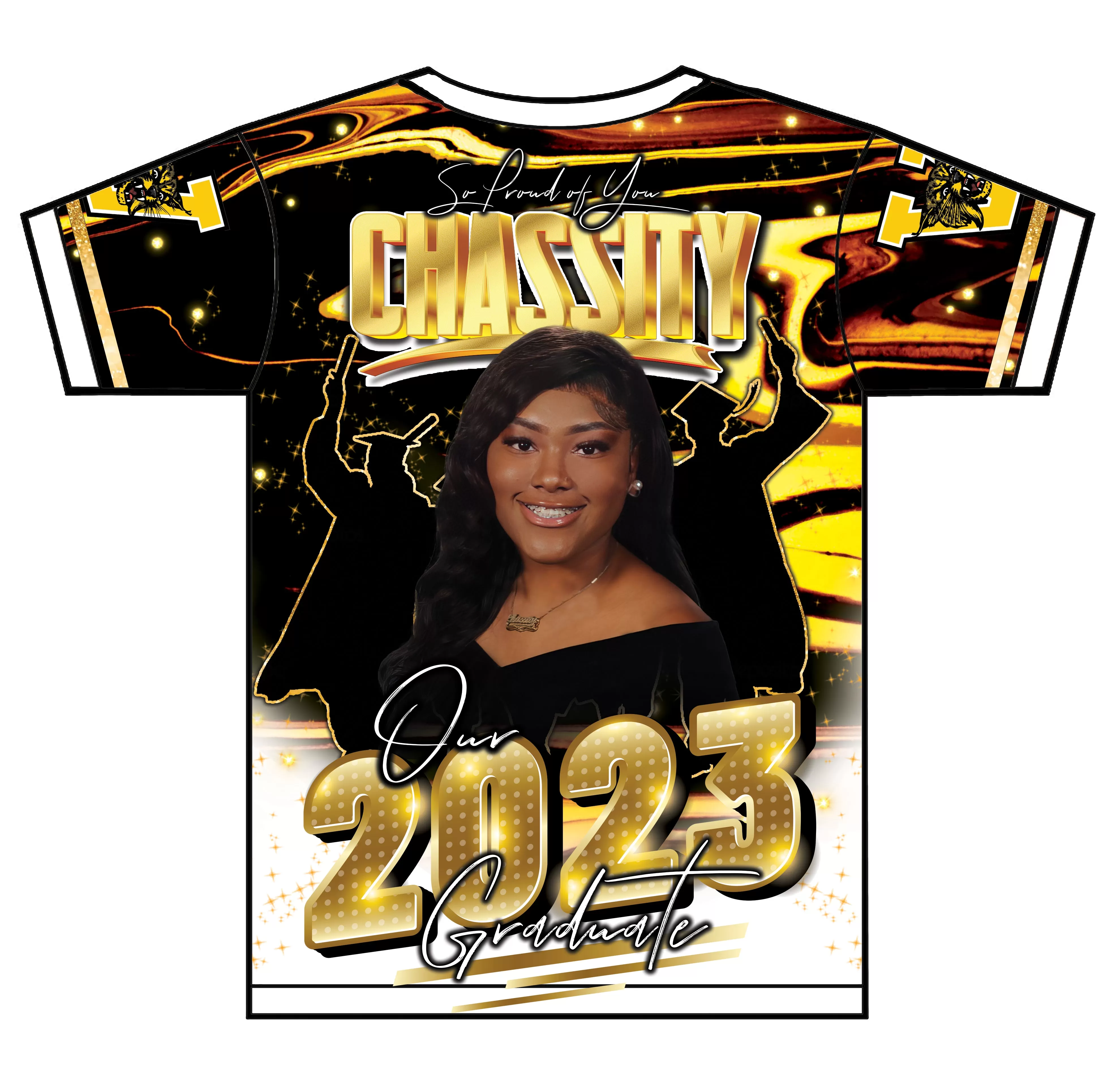 "Chassity" Custom Designed Graduation 3D shirt