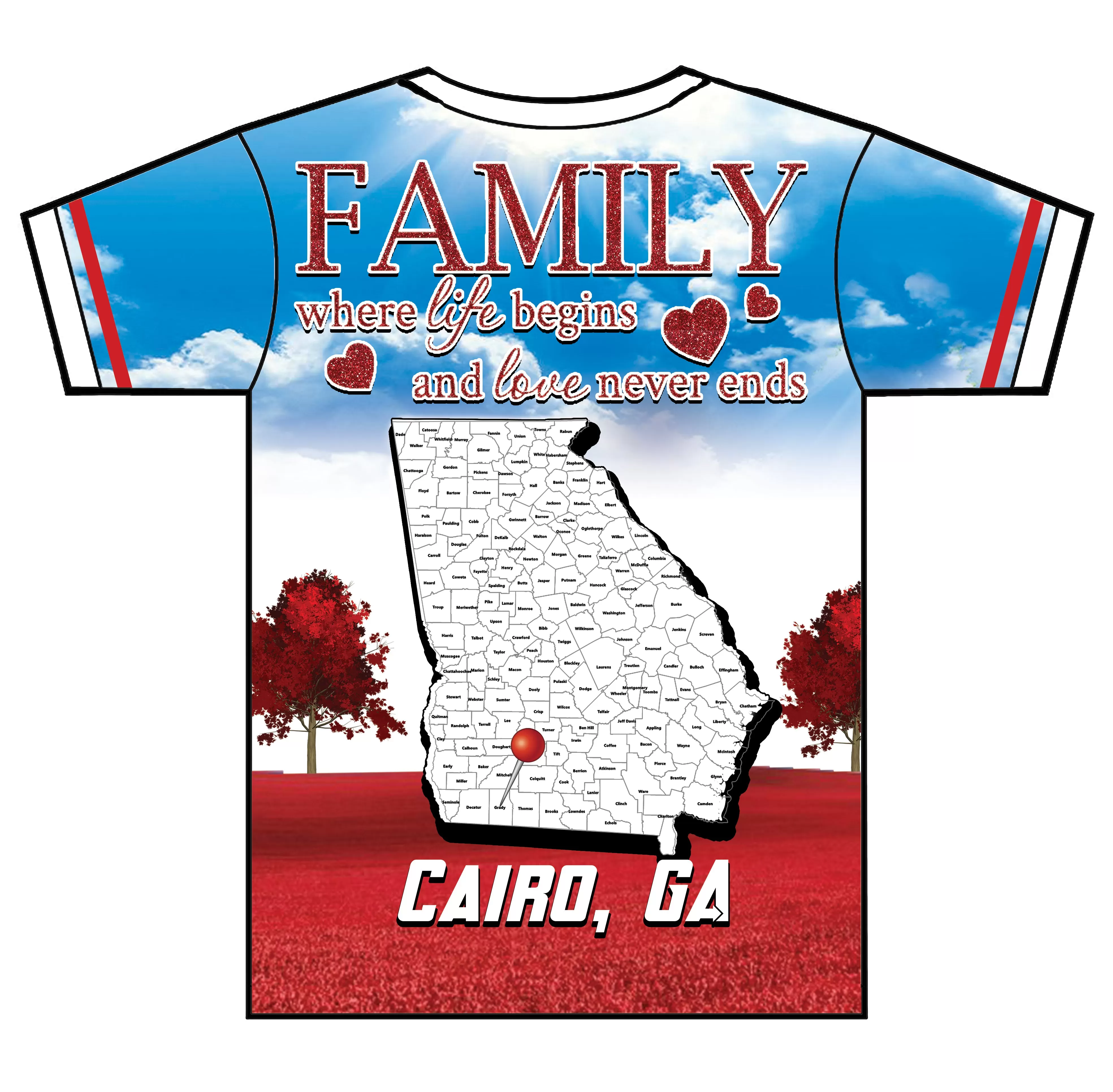 "Family Roots" Custom Designed Family Reunion 3D shirt