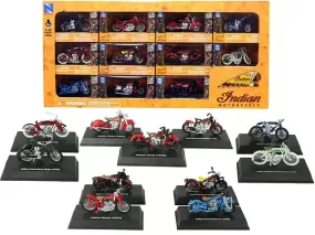 "Indian Motorcycle" Set of 11 pieces 1/32 Diecast Motorcycle Models by New Ray