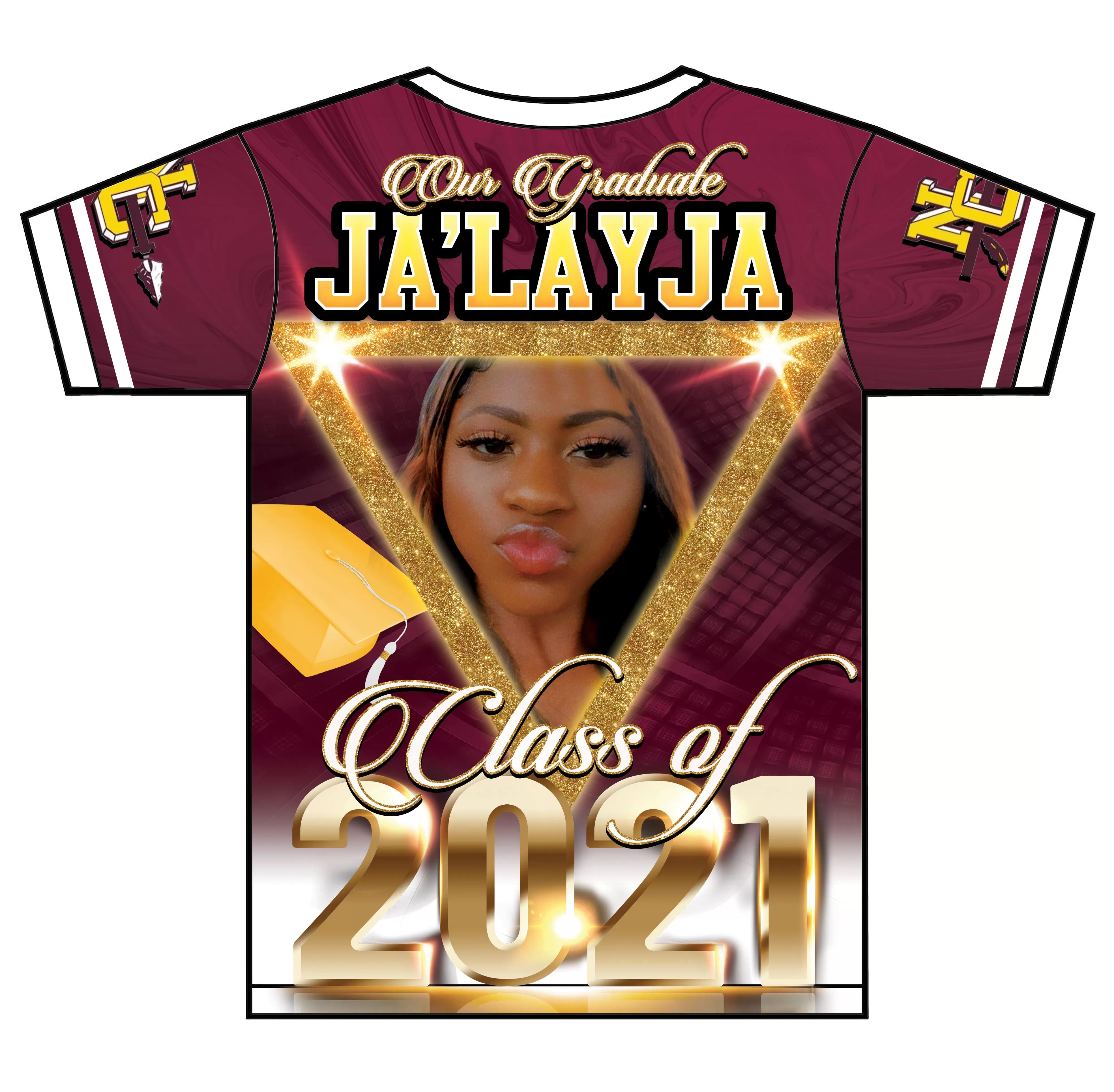 "Ja'Layja" Custom Designed Graduation 3D shirt