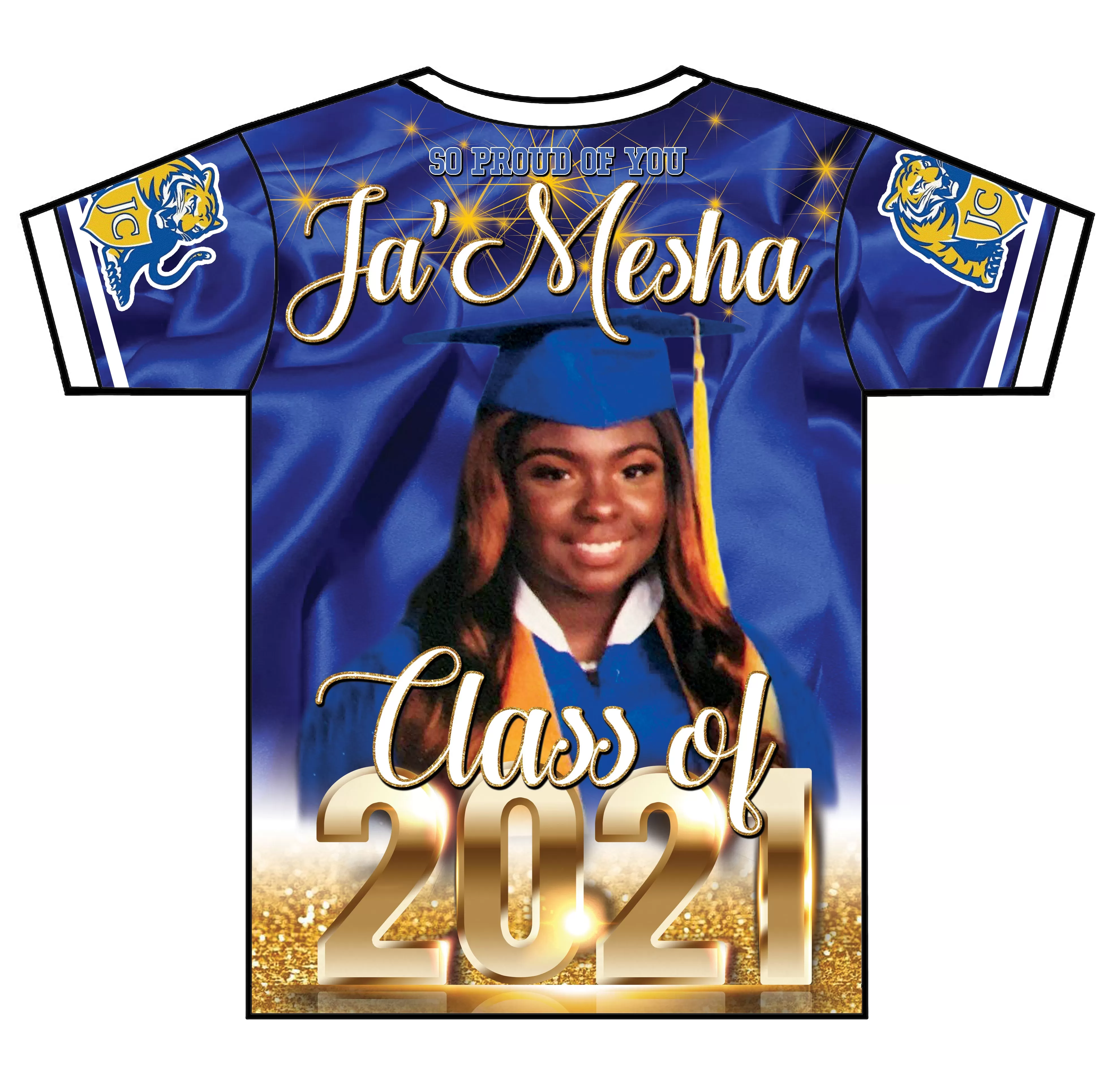 "Ja'Mesha" Custom Designed Graduation 3D shirt