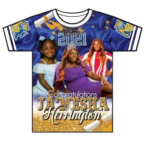 "Ja'Mesha" Custom Designed Graduation 3D shirt