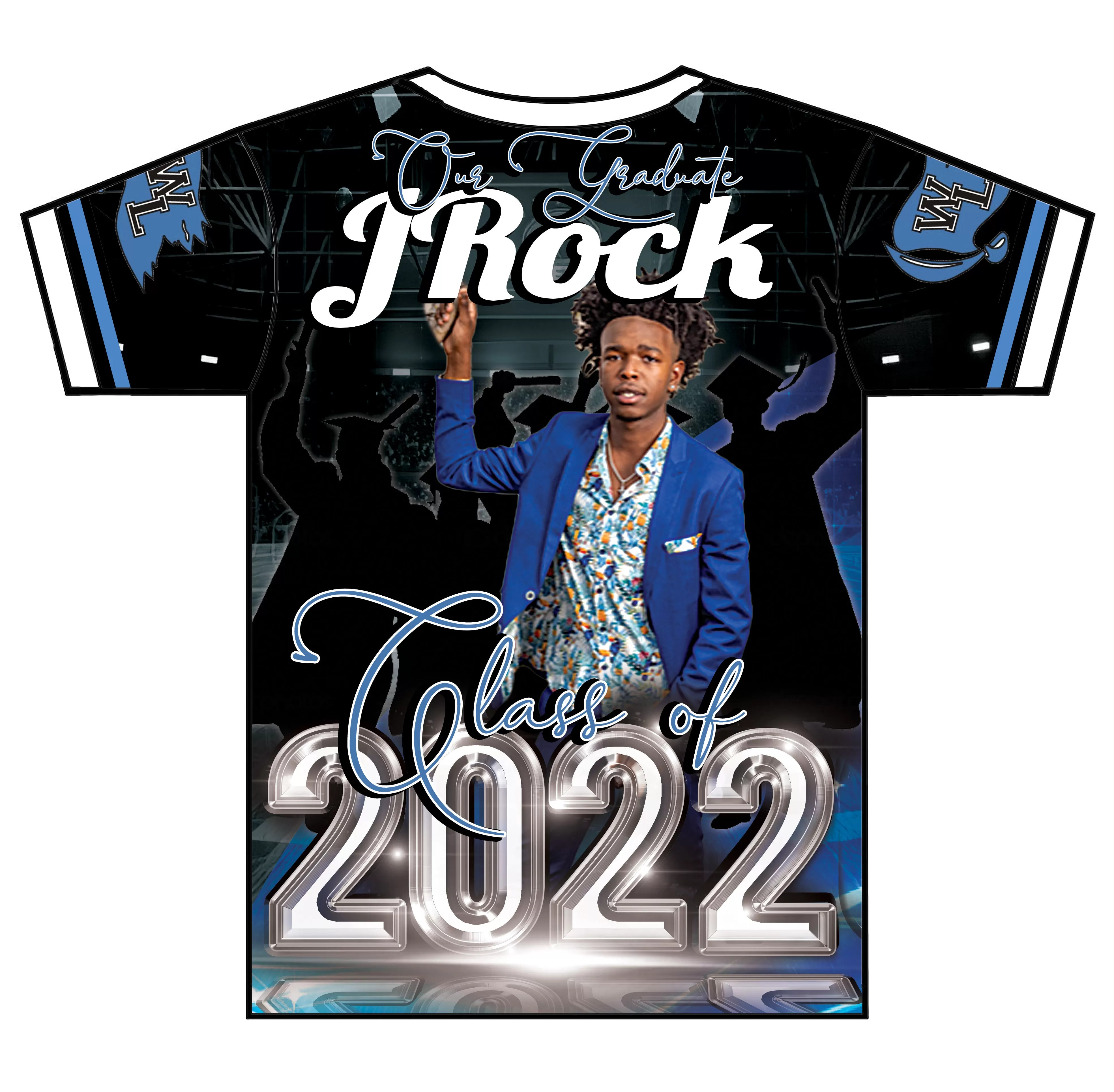 "JRock" Custom Designed Graduation 3D shirt