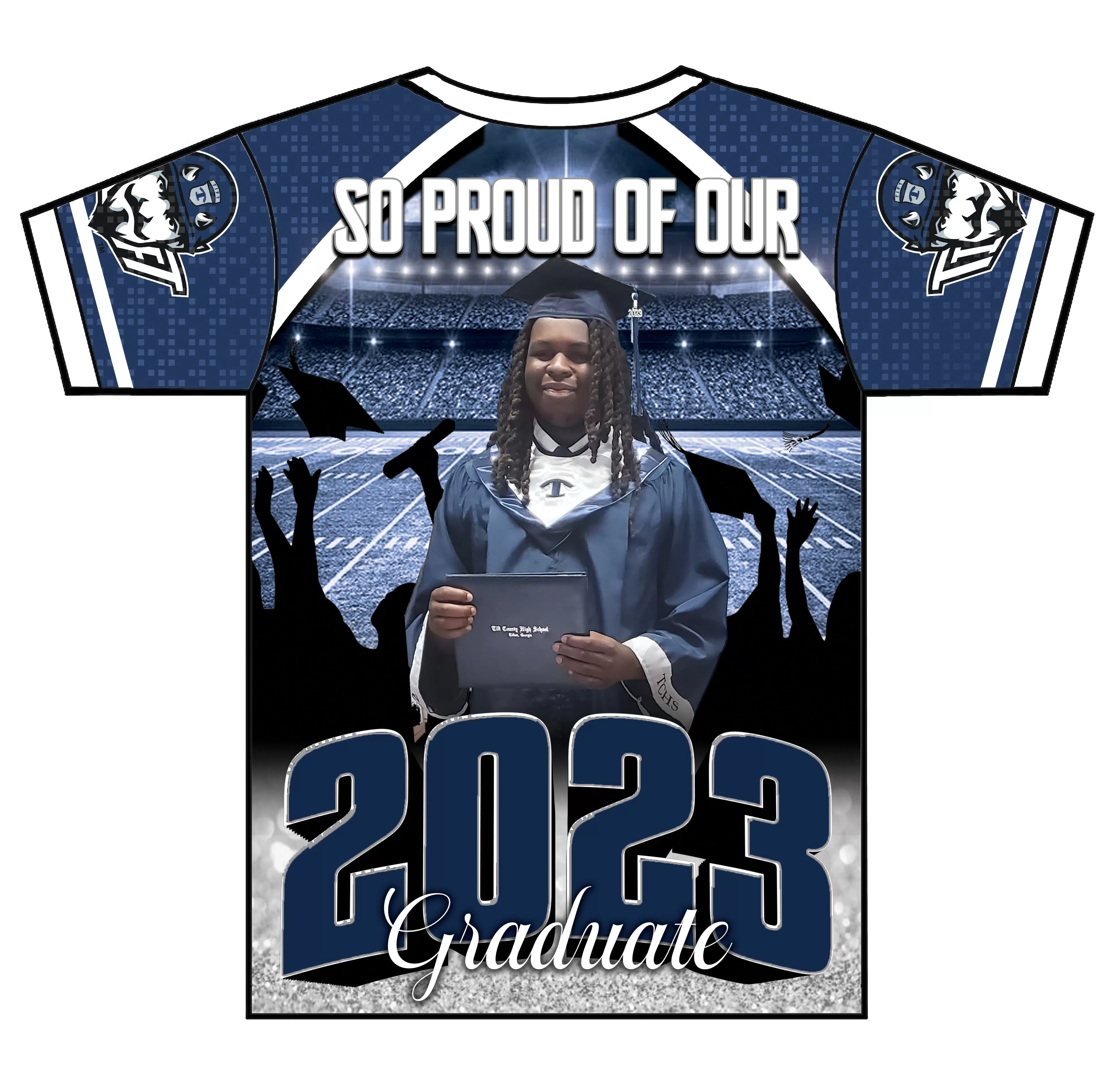 "Tyrese Brown" Custom Designed Graduation 3D shirt