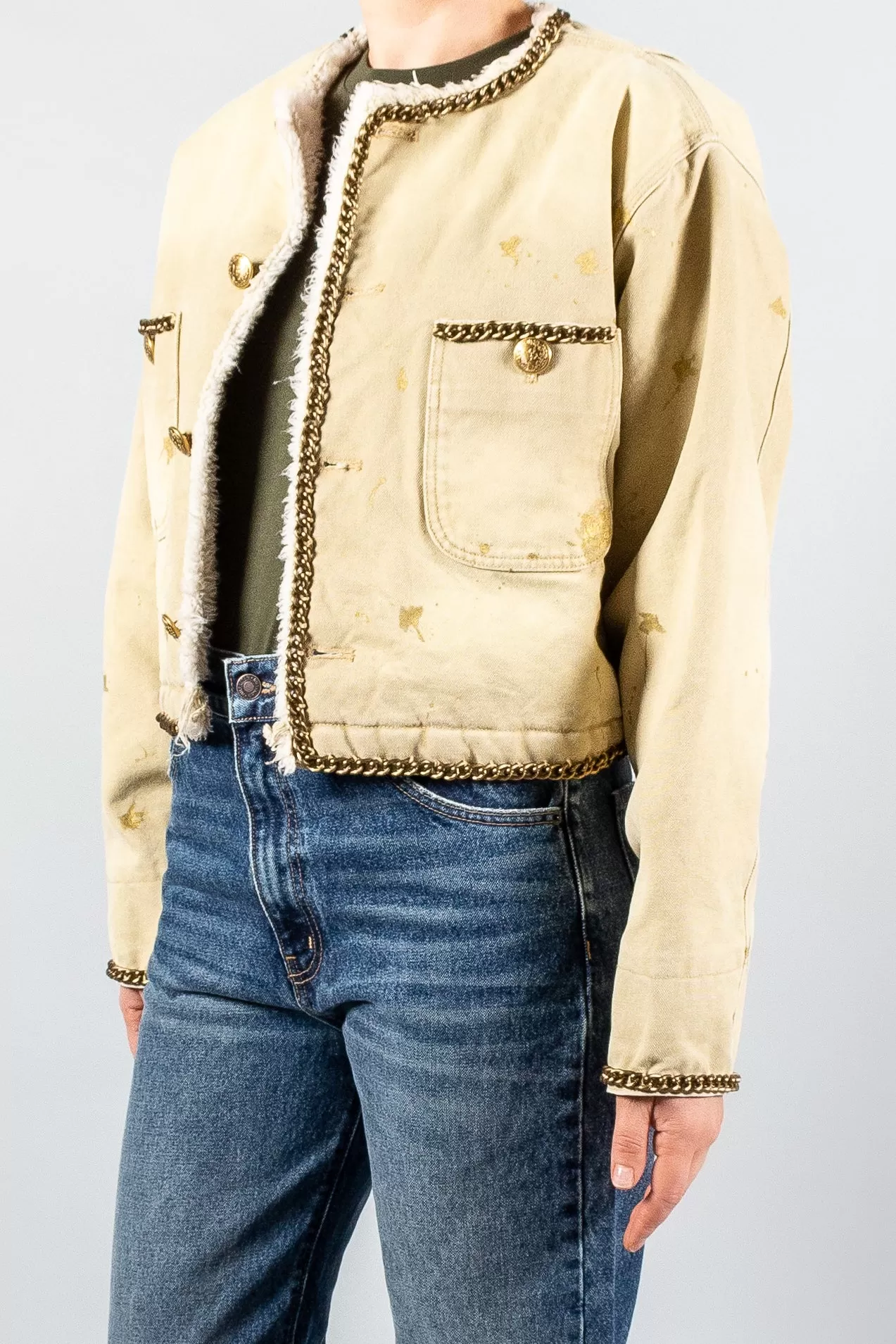 R13 Denim Cropped Chore Jacket