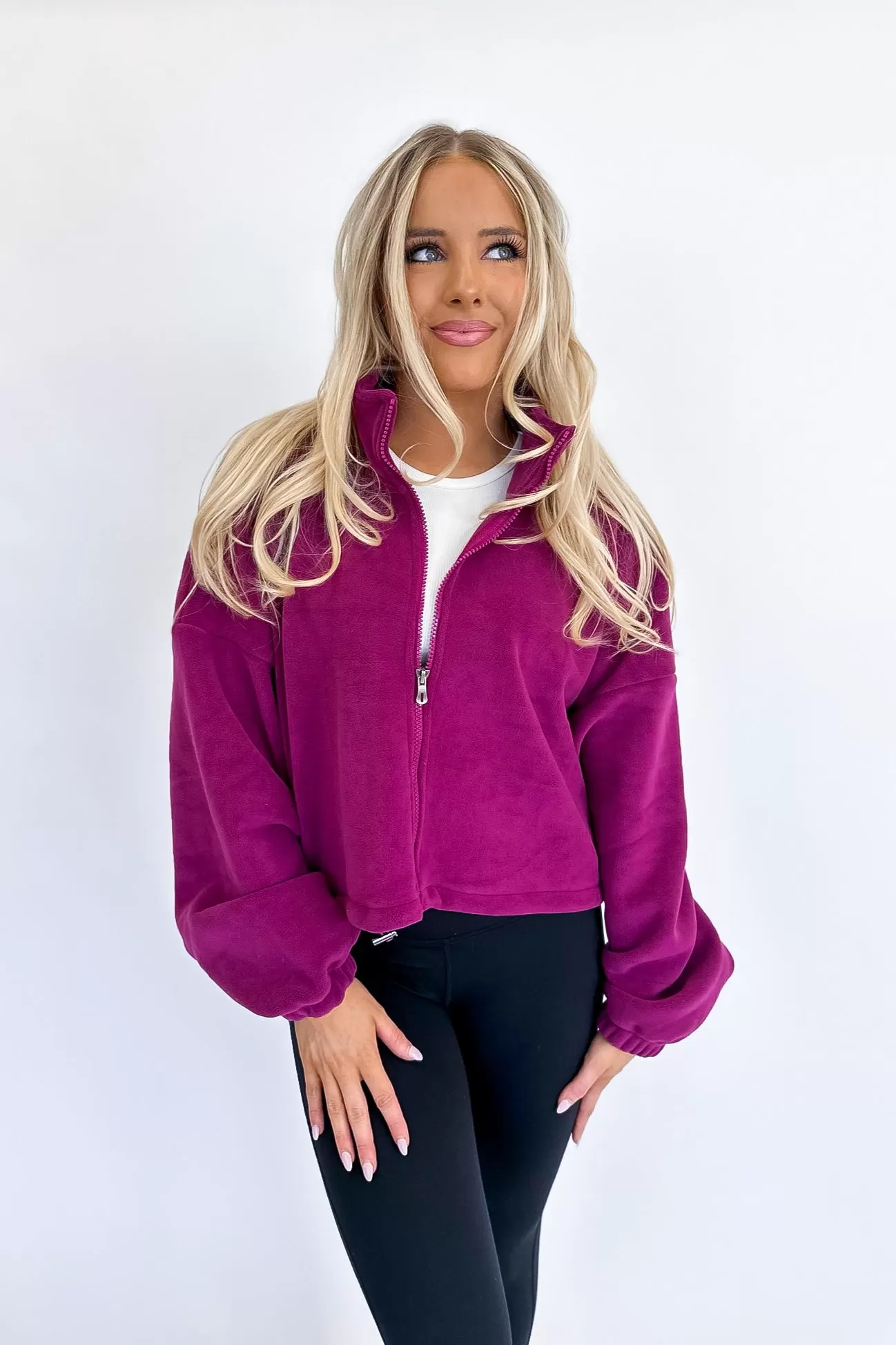 Raspberry Crop Jacket