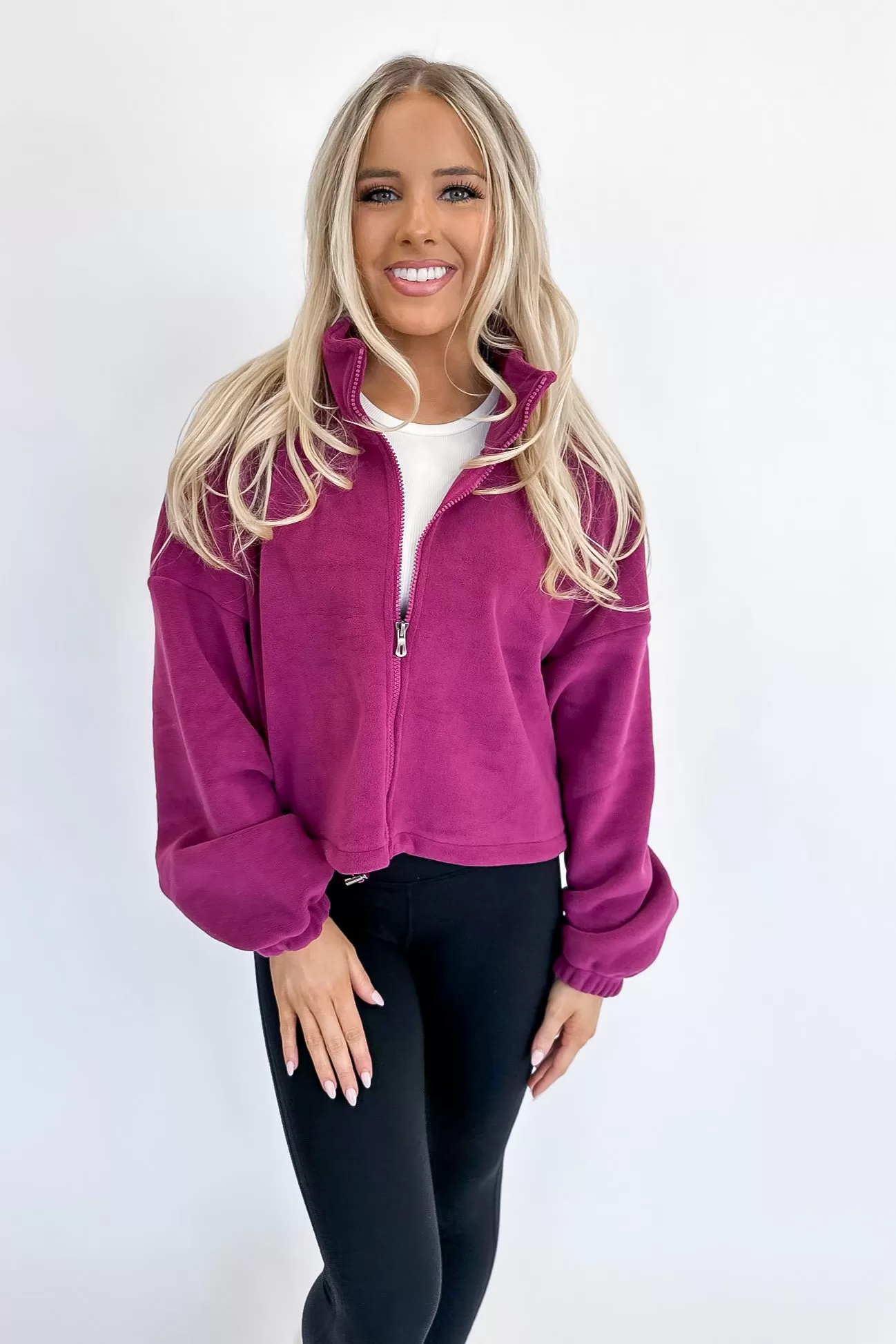 Raspberry Crop Jacket