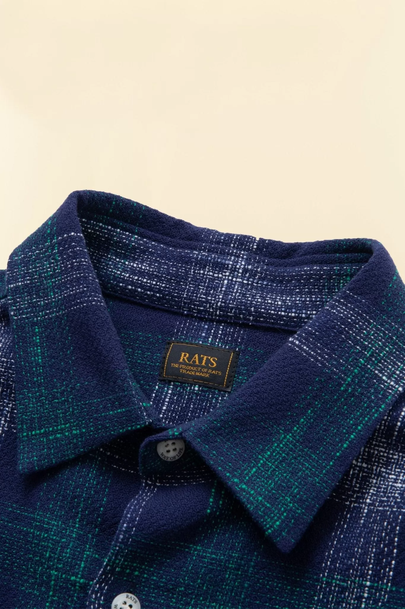 Rats Amundsen Cotton Check Shirt - Blue