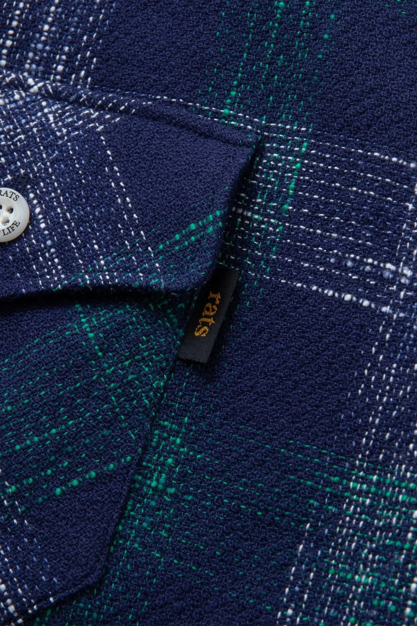 Rats Amundsen Cotton Check Shirt - Blue