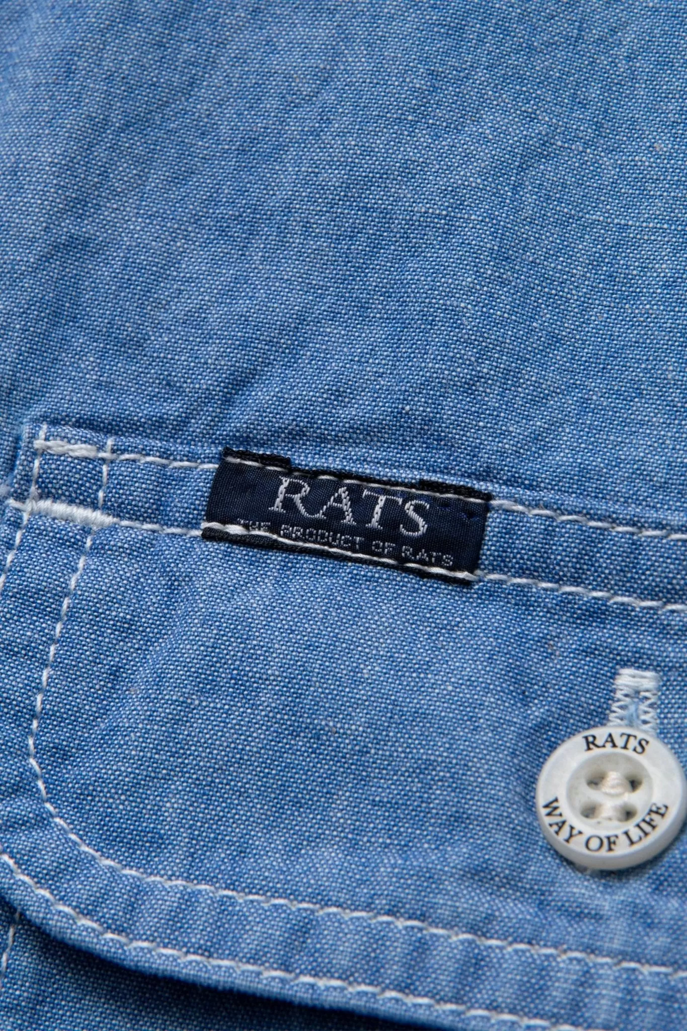 Rats Chambray Shirt - Indigo