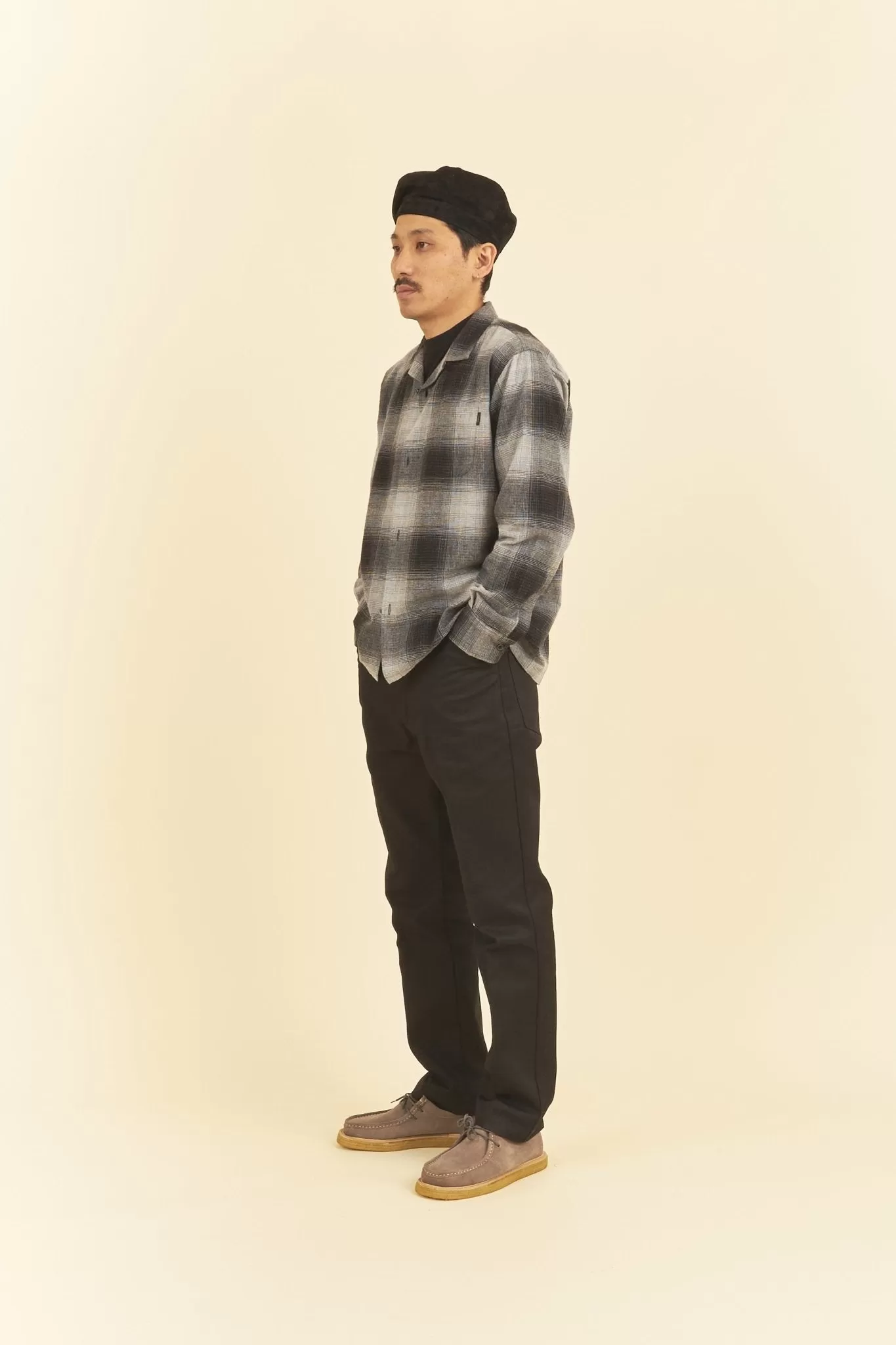 Rats Cotton Ombre Check Shirt - Grey