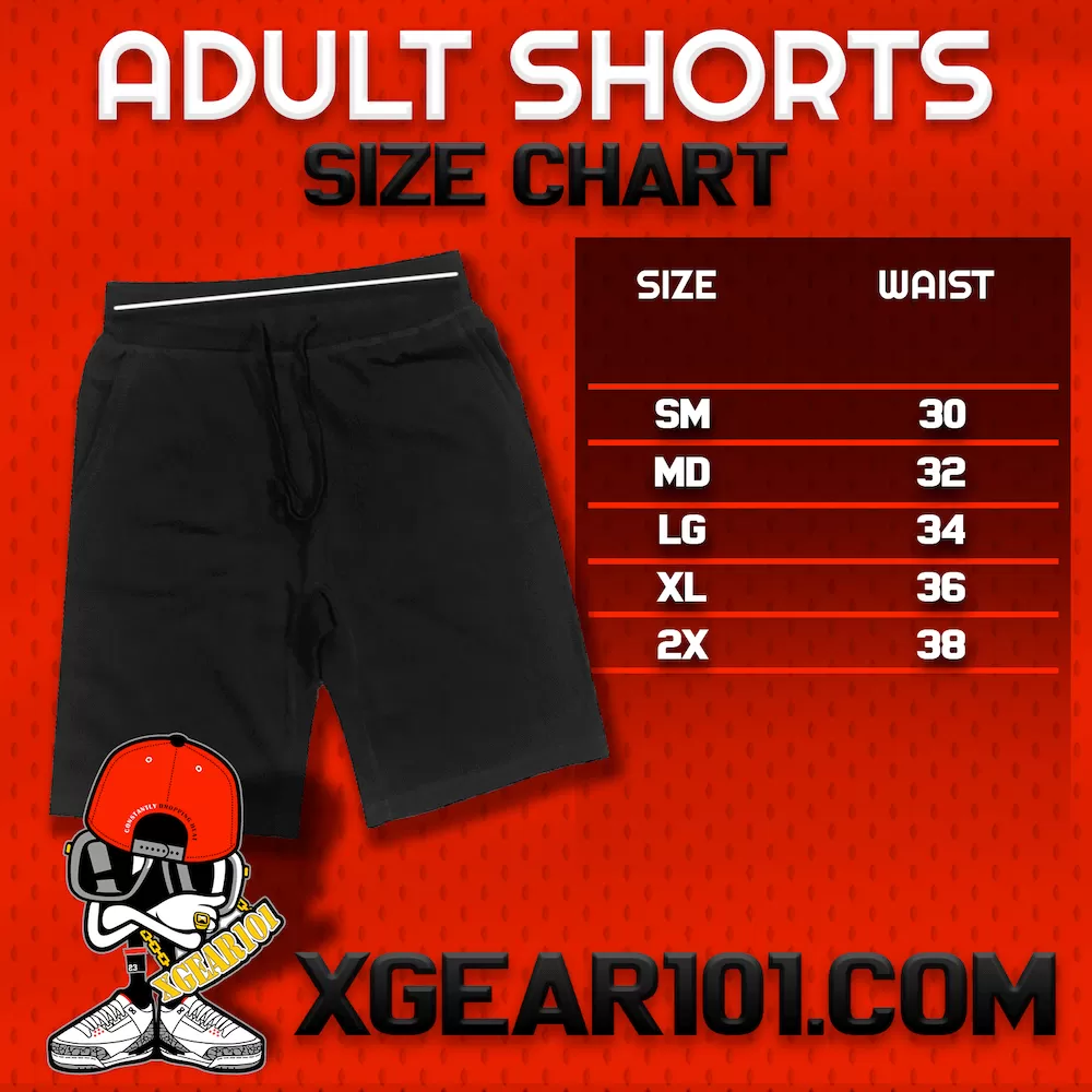 RED BBL : Black Cotton Terry Fleece Shorts