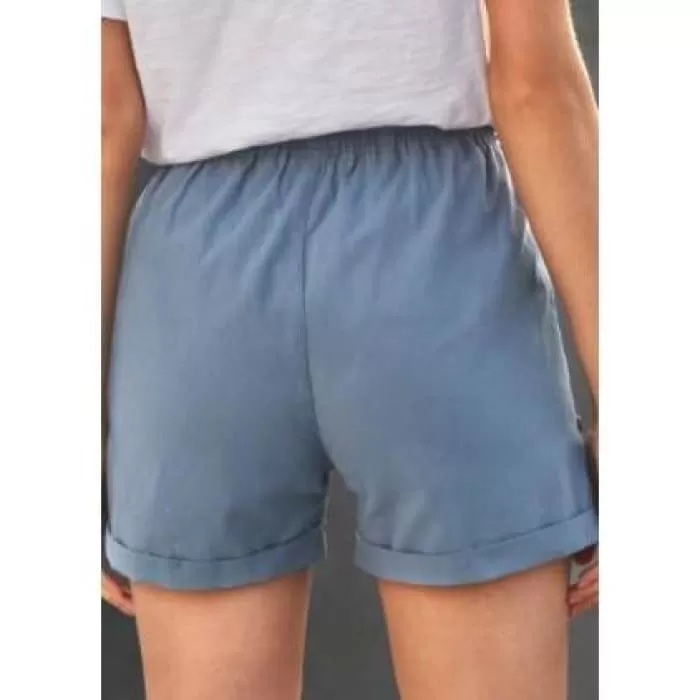 Relaxed Tab Side Shorts - Blue