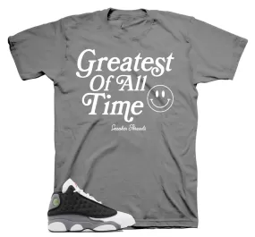 Retro 13 Black Flint Shirt - Goat - Charcoal