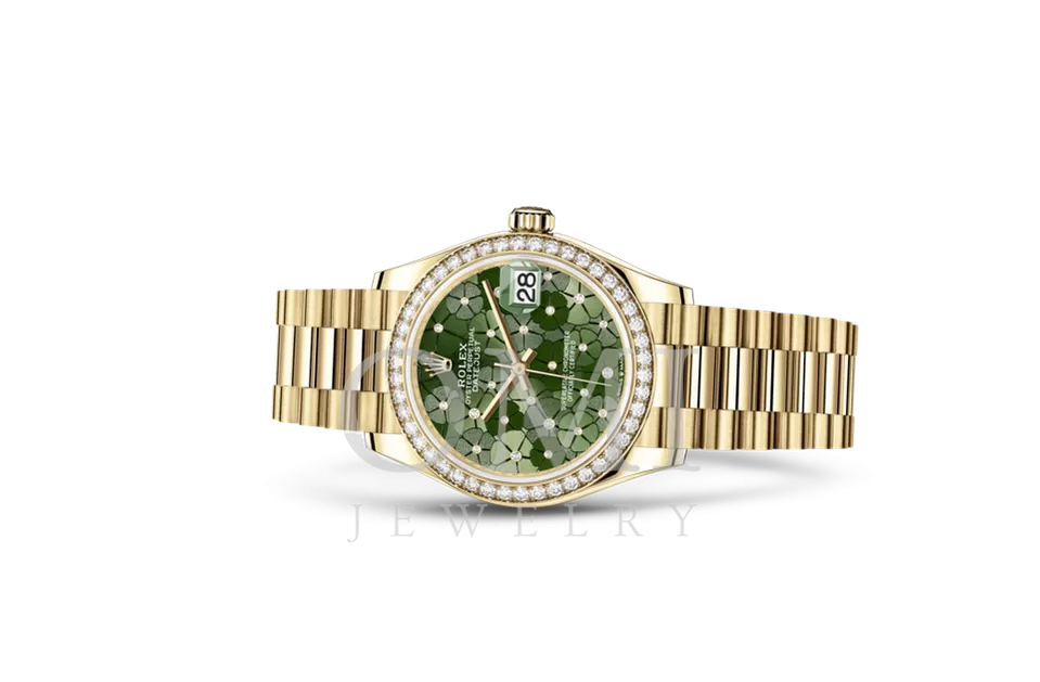 Rolex Datejust 278288RBR  31 mm - Oyster Yellow Gold Bracelet and Diamond Bezel