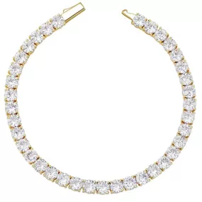 Round Cut Tennis Bracelet in Yellow Gold