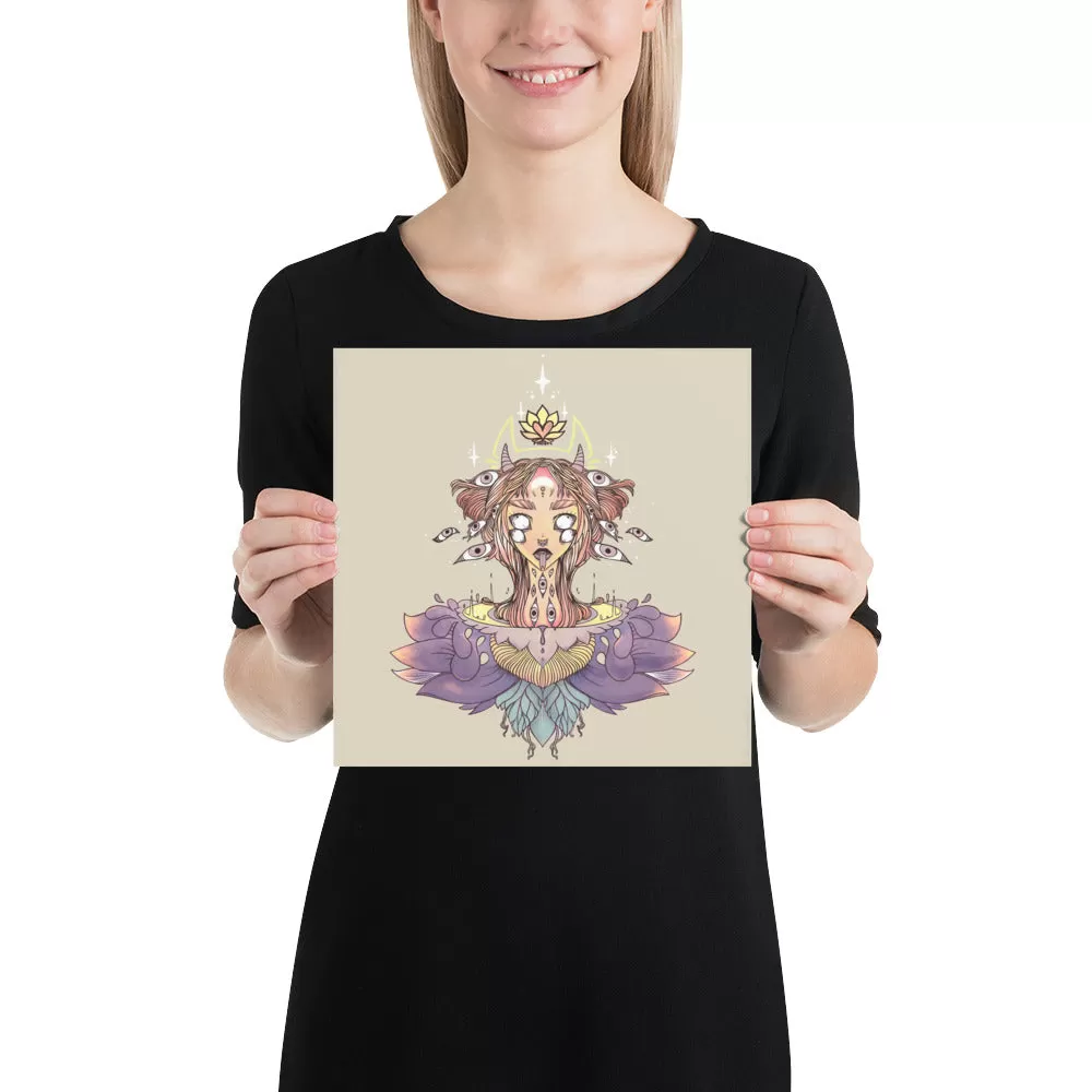 Sacred Lotus Creature, Matte Art Print Poster