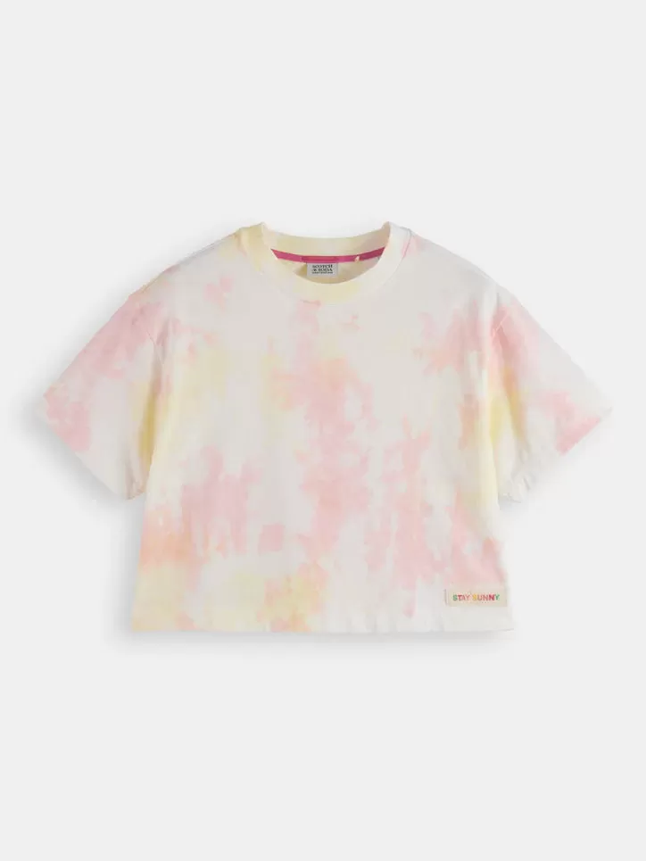 Scotch & Soda Tie Dye Cropped Loose Fit Tee