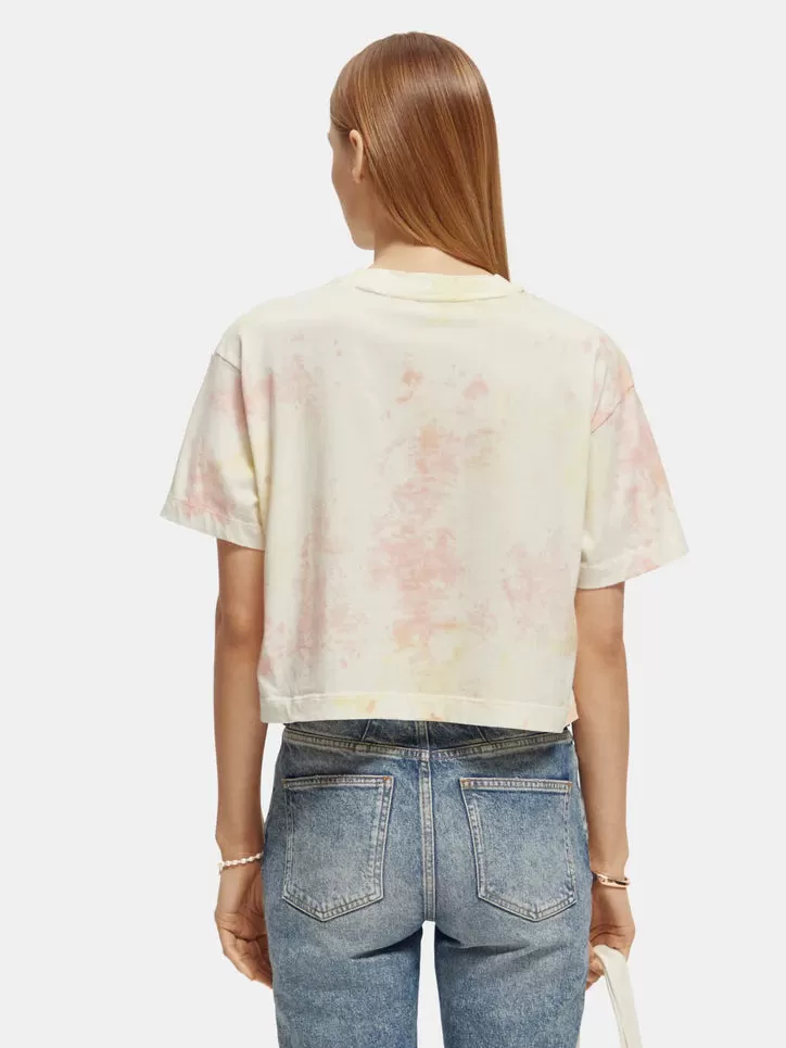 Scotch & Soda Tie Dye Cropped Loose Fit Tee