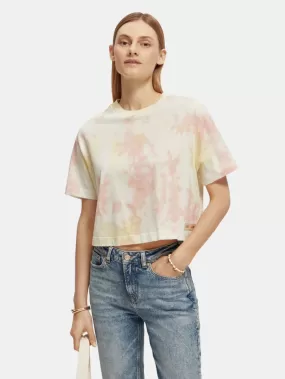 Scotch & Soda Tie Dye Cropped Loose Fit Tee