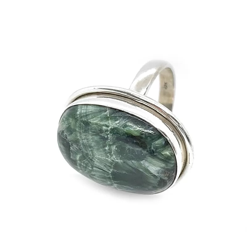 Seraphinite Classic Gemstone Ring